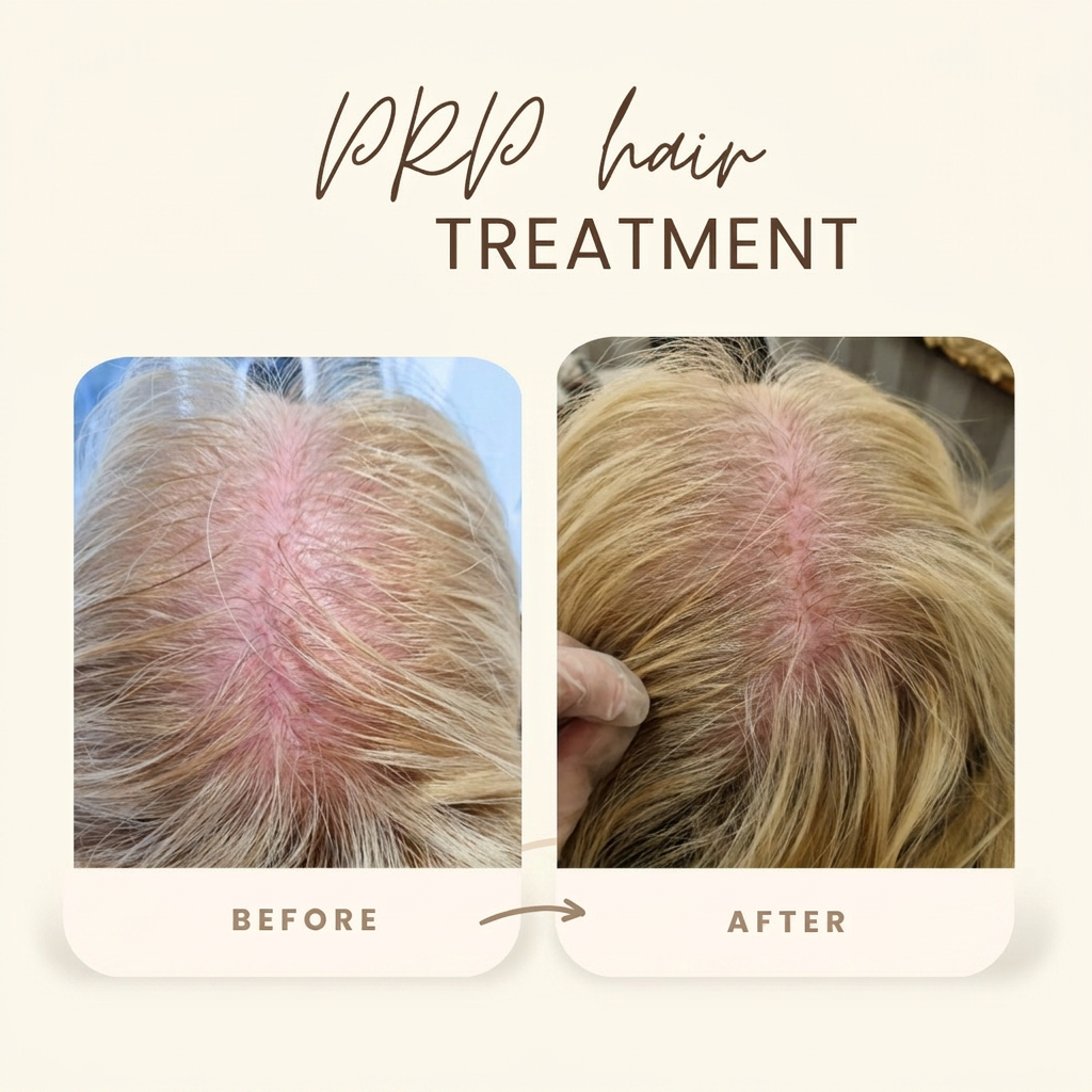 PRP Hair Therapy — before and after